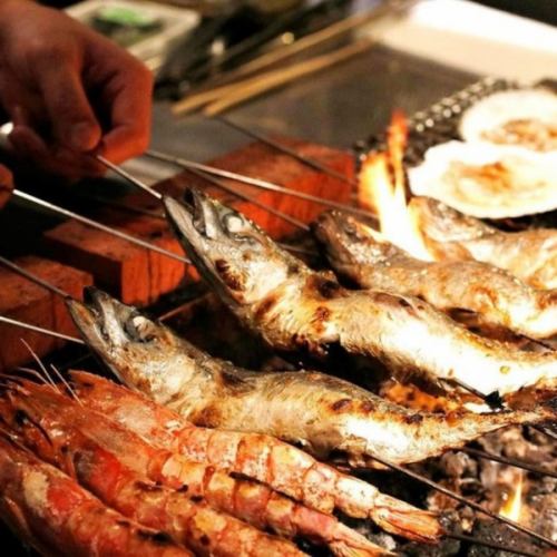 豪快な炉端焼きも！