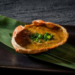 蟹味噌甲羅焼き/椎茸の香草ガーリックチーズ