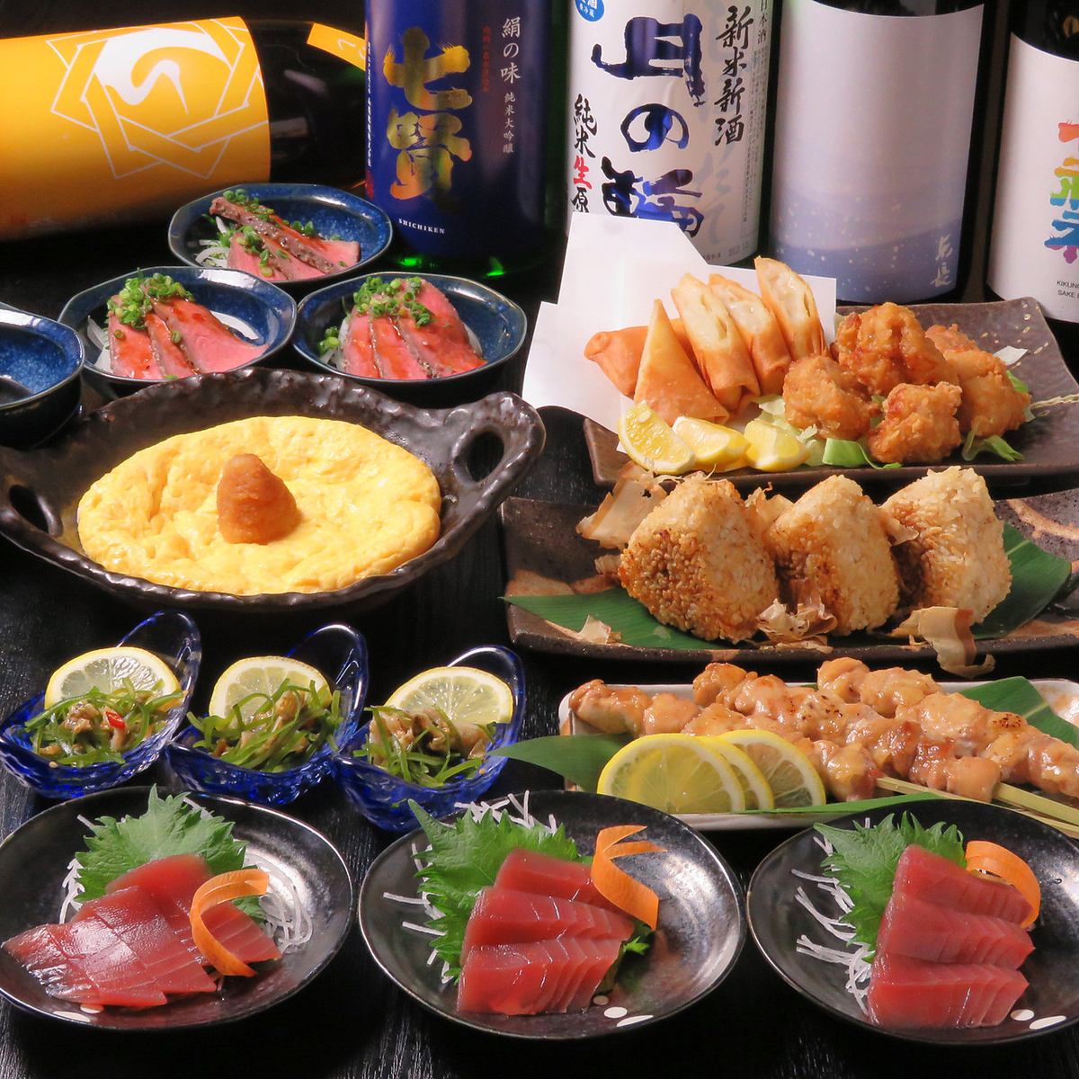 A collection of seasonal ingredients! Our specialty menu, including sake from all over the country, is lined up♪