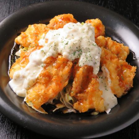 Chicken tempura with tartar sauce