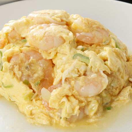 Fried shrimp and egg
