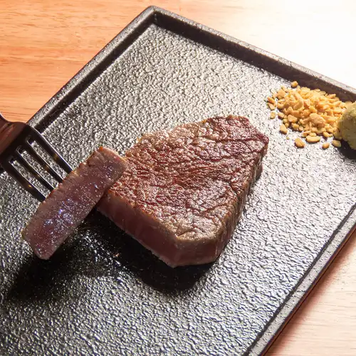 Lava-grilled domestic beef fin