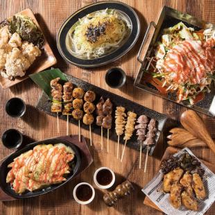 [All-you-can-eat & drink bar] For those who don't need alcohol ◎ Yakitori, charcoal-grilled, and sweets! All-you-can-eat about 100 types