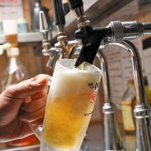 【2小时无限畅饮】可以点菜！啤酒、生啤酒、无醇啤酒等超过190种啤酒！