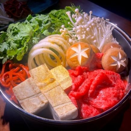 오미 쇠고기 사치 스키야키 코스