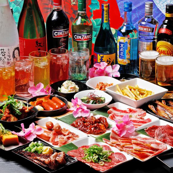 【期間限定】焼き肉食べ飲み放題コース!!３時間食べ飲み放題３０００円♪