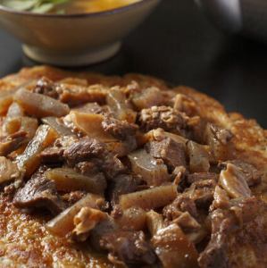 「だしお好み焼き」だし豚かり焼/だしすじこん焼(牛すじ・こんにゃく)