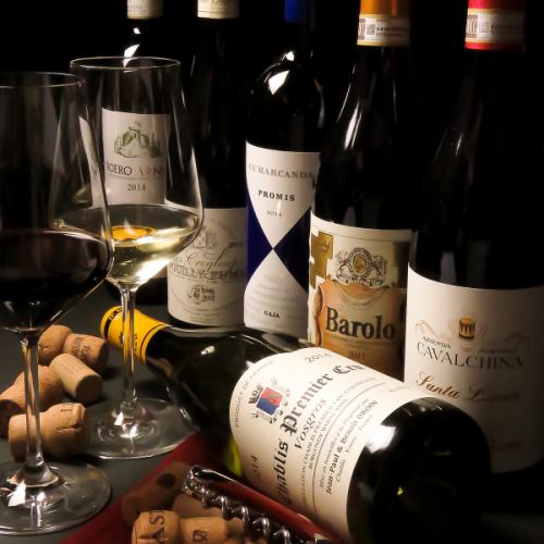 We have a selection of wines carefully selected by the owner.