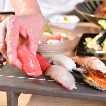 【ランチ限定コース】天ぷらや煮魚、握り寿司など全7品　＜接待/記念日/デート/ママ会＞