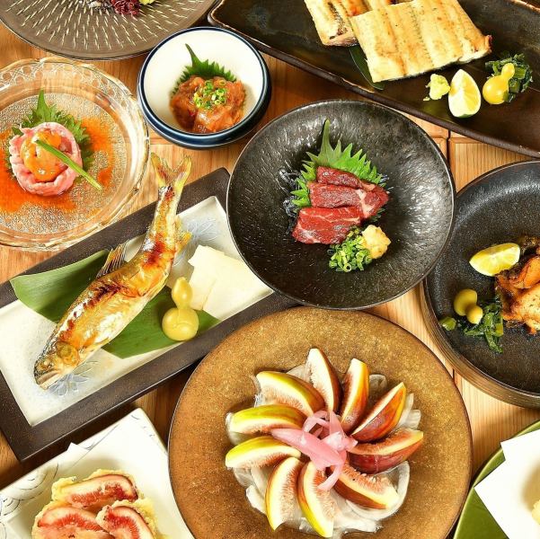 料理長こだわりの鮮やかな季節料理