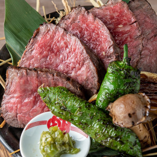 Straw-grilled Tajima beef steak