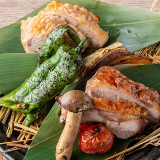 播州百日鶏と淡路鶏の藁焼き～2種食べ比べ～