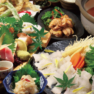 [5 kinds of fresh fish / Awaji conger eel and Kobe pork shabu-shabu] "Summer Awaji" 5,000 yen (10 dishes in total)