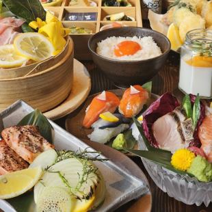 【刺身/須磨鮭魚/生蛋蓋飯】「夏日盛宴-UTAGE-」4,000日圓套餐(6,000日元含無限暢飲)