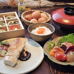 月替わり夜御膳 12月【淡路鶏のロースト 味噌と赤ワインのソース】ご飯・味噌汁おかわり自由