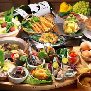 【6月開始】スタンダード飲み放題付♪日から木限定！淡路鶏と棚田米【夏の和コース】5000円