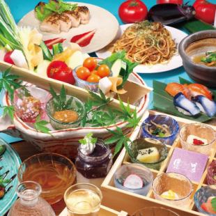 【6月開始】淡路鶏と生パスタ【夏の幸コース】3880円★飲み放題付5880円