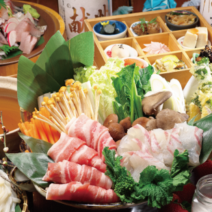 【6月開始】淡路鶏と地魚の塩こうじ鍋【夏の淡路コース】5000円★飲み放題付7000円