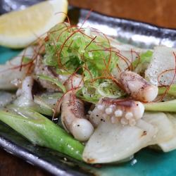げそネギ塩炒め