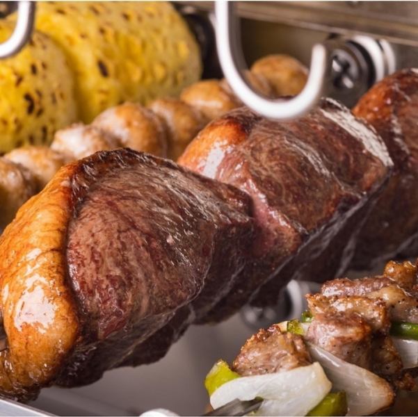 ★贅沢シュラスコランチ食べ放題★15種シュラスコ食べ放題　120分3630円！
