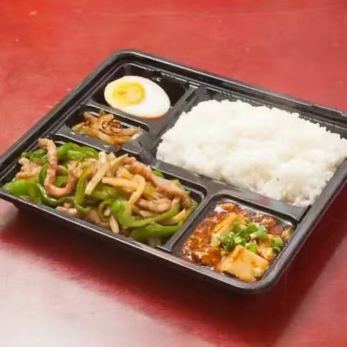 Green pepper meat lunch box