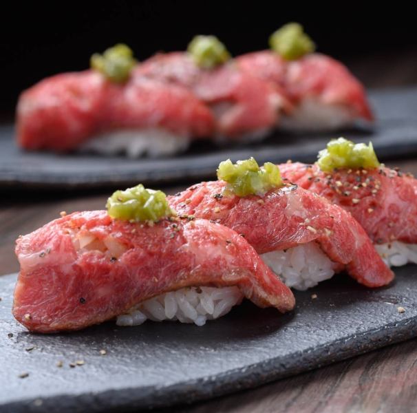 広島和牛の炙り握り！！（3貫）【焼肉】