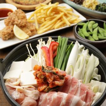 【飲み放題付き】里山ちゃんこ鍋プラン 全８品5000円（税込）