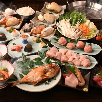 ランチ《2h飲み放題付》会席「福」FUKUコース◆人気の15品★ランチタイムは飲み放題がお得！