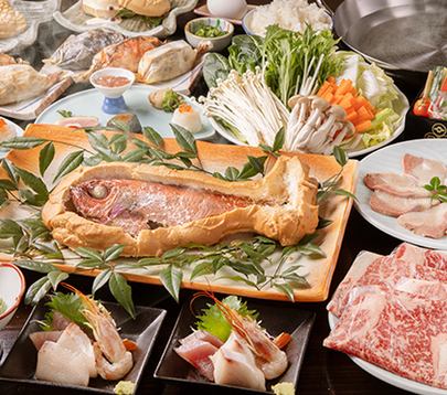 中井の料理を堪能。会席コース『壽』