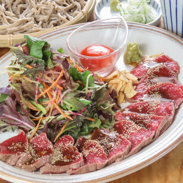 【十六代真っ赤卵と絡めて食べる♪】☆和牛モモユッケ☆