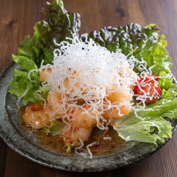 ぷりぷりのエビとタイのソースが相性抜群☆エビのスイートチリソース≪2,050円(税込)≫