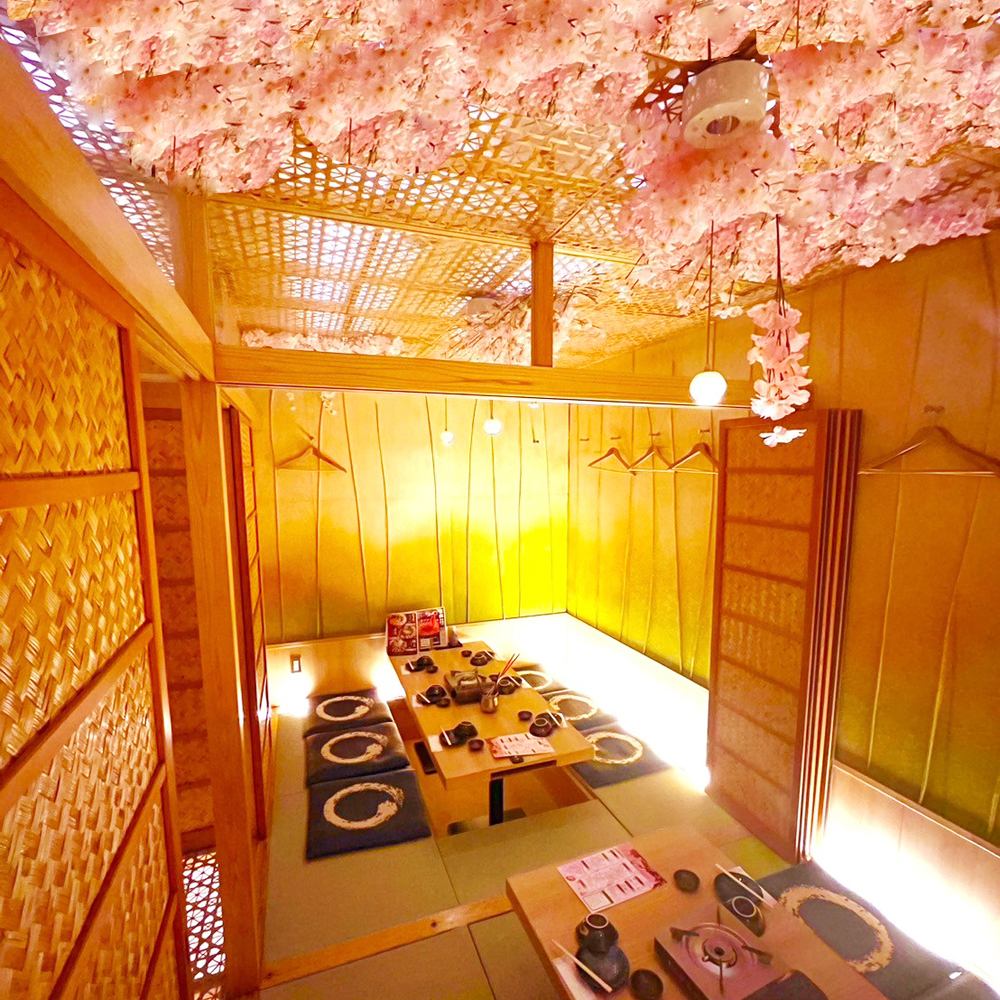 This is an izakaya where you can enjoy cherry blossom viewing during the cherry blossom season!