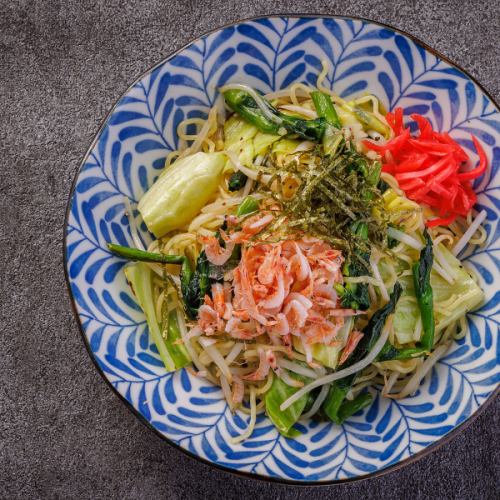 【〆】桜えびと菜の花の塩焼きそば