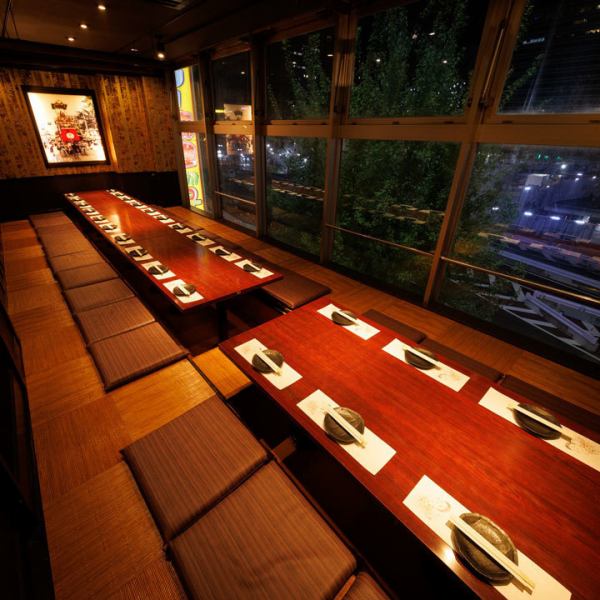各種宴会・飲み会におすすめ！開放的且つ居心地の良い個室席や、足を伸ばしてゆったりとくつろげる掘りごたつ個室は、会社宴会・歓迎会・送別会・同窓会などの中規模宴会にも最適な個室空間です！