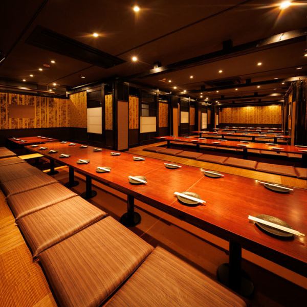 We can accommodate up to 140 people! We will guide you to a comfortable seat according to the number of people for a large banquet! We can prepare seats according to your purpose, including a private room with a sunken kotatsu where you can relax! It is perfect for various occasions such as company banquets, welcome parties, farewell parties, and after-parties! Please feel free to contact us for reservations for exclusive use of the restaurant!