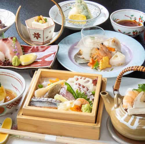 旬の食材を使った会席料理