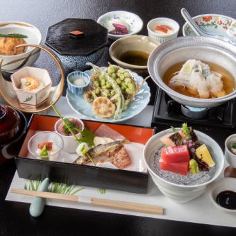 [June 2nd - August 2nd] ◆Early Summer Kaiseki Course with Seasonal Rice and All-You-Can-Drink◆ 9400 yen (tax included)