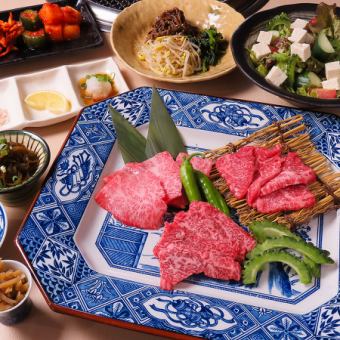 120分飲放付☆HIKARI 12種コース☆極上5種の肉盛り合わせなど全12品8000円(税込)♪