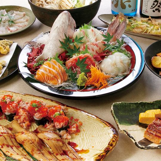 【豪華絢爛】選べるメイン料理の地魚屋自慢の料理！絢爛コース5,990円！！