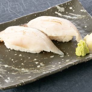 Seared Spanish mackerel nigiri