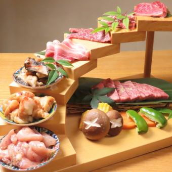 【山寅階段コース★〆の冷麺orビビンバ・デザート付き！】全15品5000円(税込)