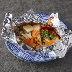 Autumn salmon and mushroom grilled with delicious miso