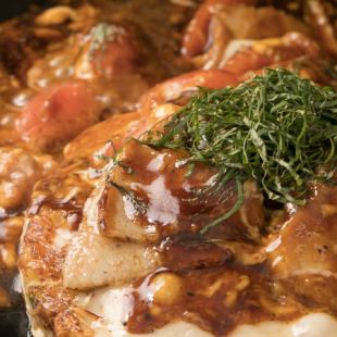 Tomato okonomiyaki mix (pork, shrimp, squid)
