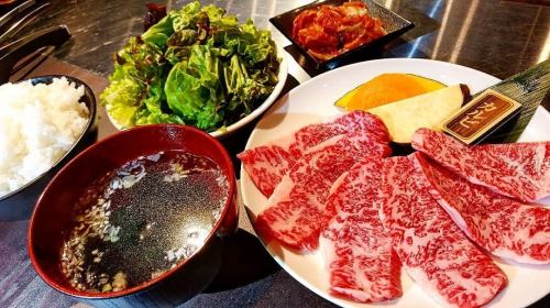 A5 Japanese black beef rib set meal