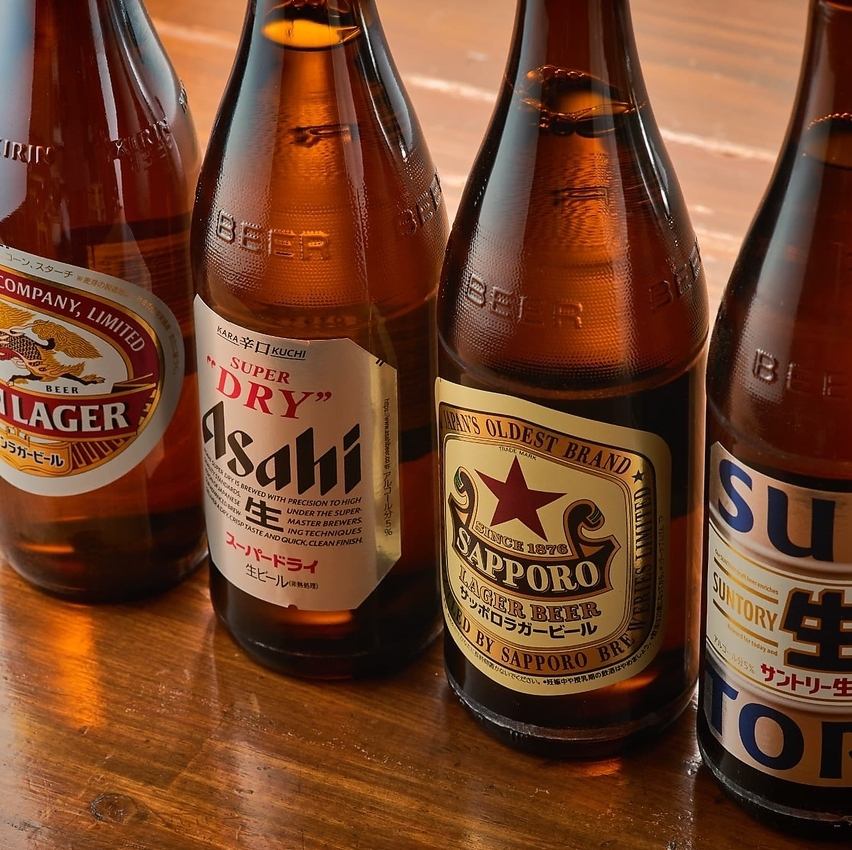 人気銘柄の瓶ビールを4種ご用意！お好きな料理と組み合わせて♪