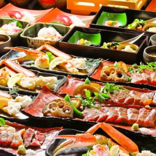  【クリスマス限定】仙台牛とずわい蟹のコース+乾杯スパークリングワイン+ミニケーキ付き5000円