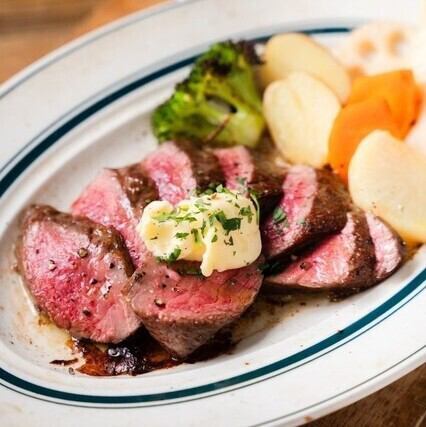 赤城黒毛和牛のステーキ 香味ステーキソース