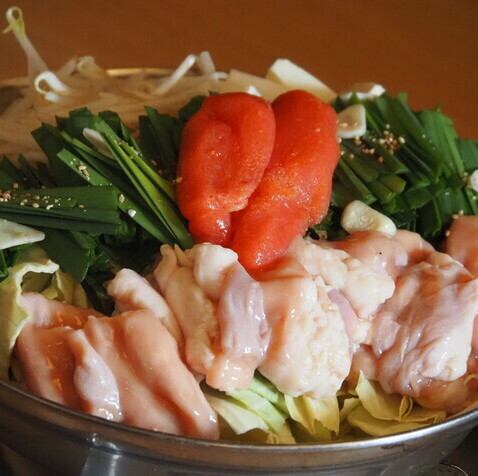 コースの締めにはたっぷりもつ鍋！