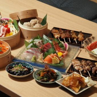 【和ごころコース】名物せいろ蒸しやお造り3種盛りを堪能！3時間飲み放題付【全9品 5000円】