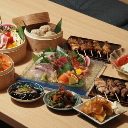 【和ごころコース】名物せいろ蒸しやお造り3種盛りを堪能！3時間飲み放題付【全9品 5000円】